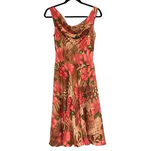 Boutique silk floral dress